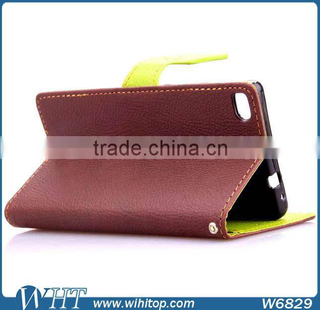Luxury Wallet Leather Case for Huawei P8 Lite, Smartphone Accessory New Product
