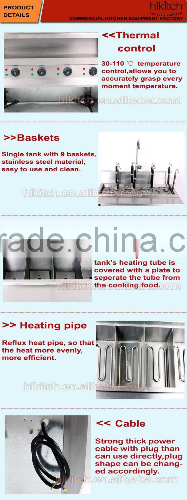 Professional pasta cooker with 8 baskets/commercial pasta cooker/electric noodle cooker