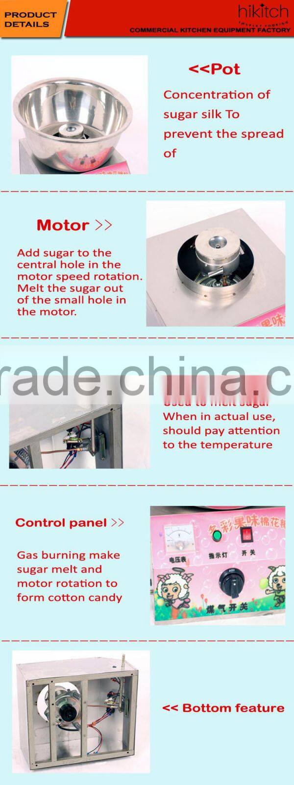 Snack equipment electric cotton candy machine in Guangzhou