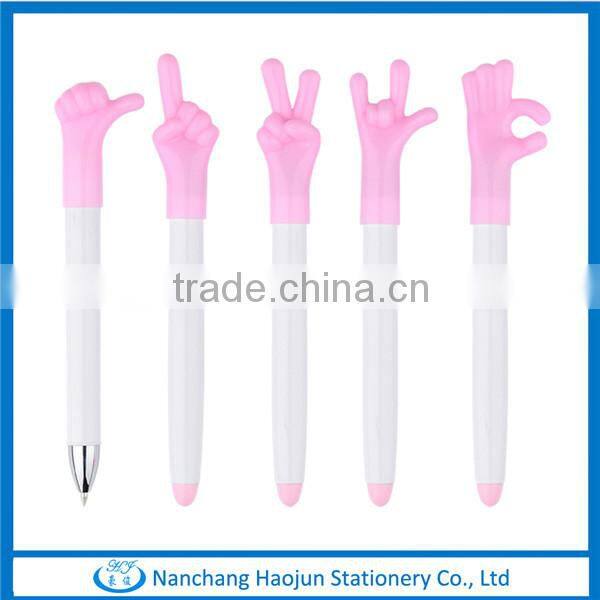 Promotional Color Hand Shaped Pens Plastic Pen ,Cheap Click Gift Plastic Ballpen