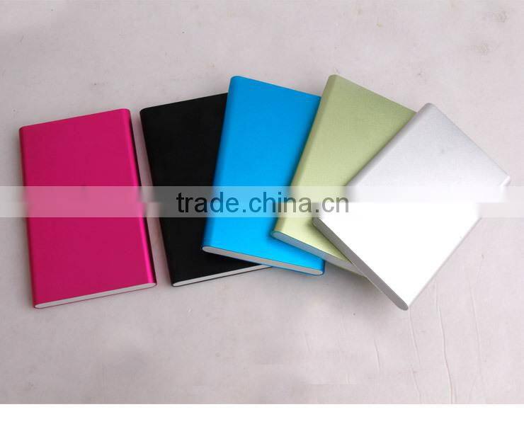 Promotional gift free laser engraving logo mi ultra slim portable powerbank with optional capacity 5000mAh and 8000mAh