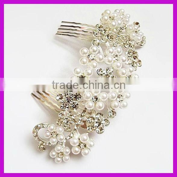 Fashion accessory rhinestone crystal hair comb for young beauty women manufacturers BY 1865