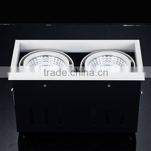 led rectangular down light 3years warranty 2x30w cob led down lights zhongshan lighting factory
