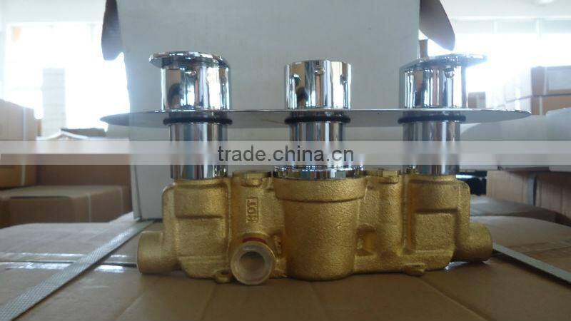 Triple Handles Bathroom Hidden Shower Mixer Shower Faucet