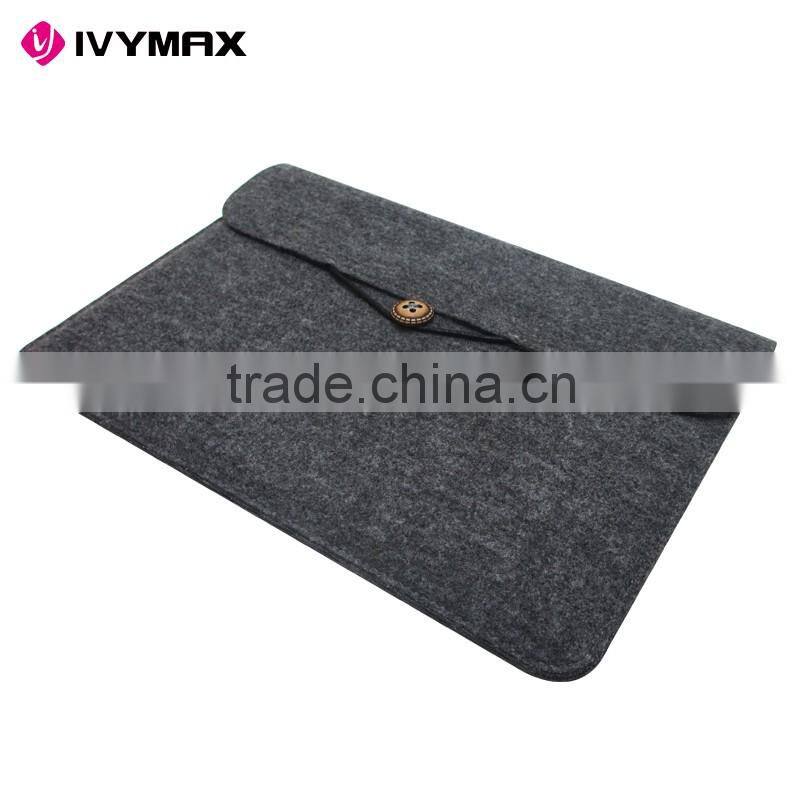 IVYMAX new design dark grey sleeve case cover ultrabook netbook laptop sleeve bag for 9.7 inc ipad pro