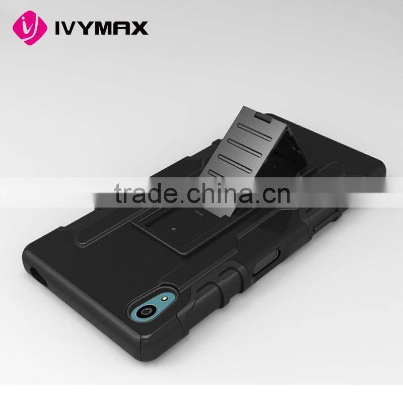 Low price China mobile phone 3 in 1 super holster combo case for sony xperia z5 android smartphone cases