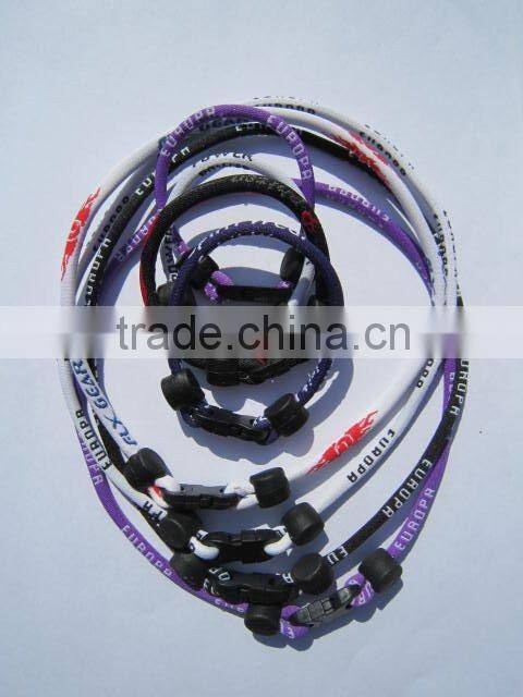 Power Energy Titanium Germanium 1 Rope Necklace & Bracelet Set