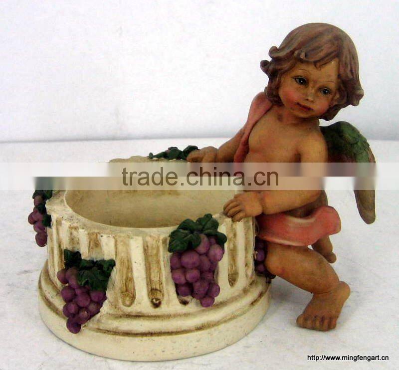 resin angel candleholder