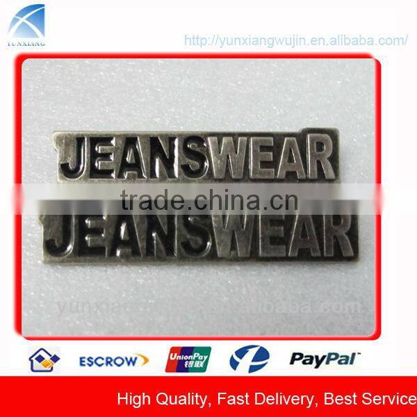 CD8421 Fashion Custom Gold Metal Label with Rhinestone