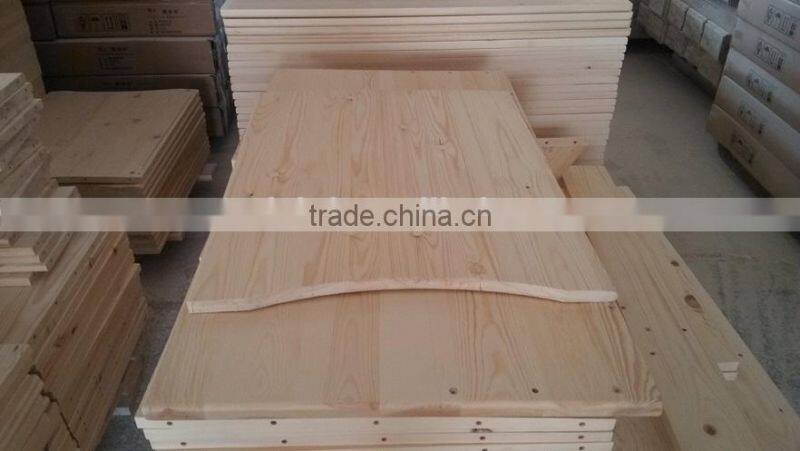 Durable imported all solid pine wood two-door top part wardrobe finished in natural wood color