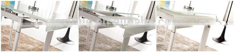 tempered glass top extended coffee table