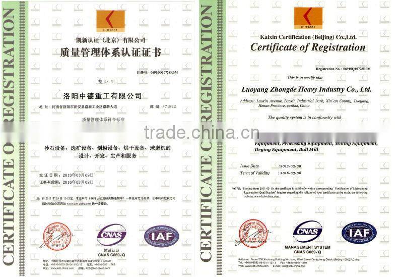 Hot Selling Type 900*1800mm Energy Saving Small Dry or Wet Ball Mill