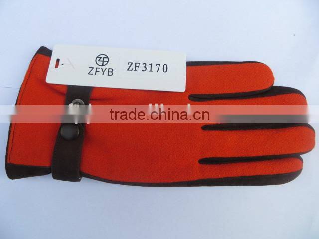 cheap leather pig suede working gloves