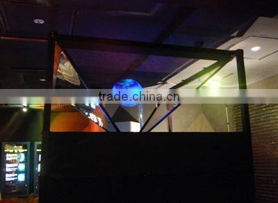 ENOTECH Customized 3D advertising holographic display 3d pyramid, pyramids glass 3d display showcase, hologram display cabinet