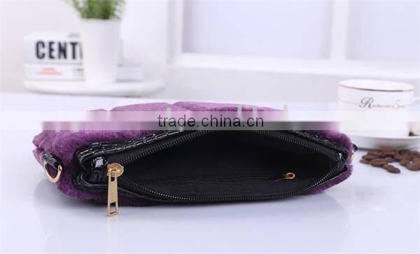 Online wholesale shop multicolor faux fur handbag