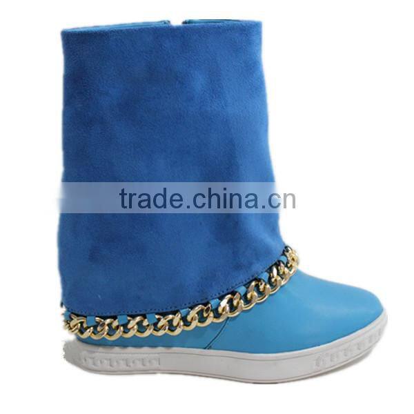 Metal chains hidden heels new models women boots