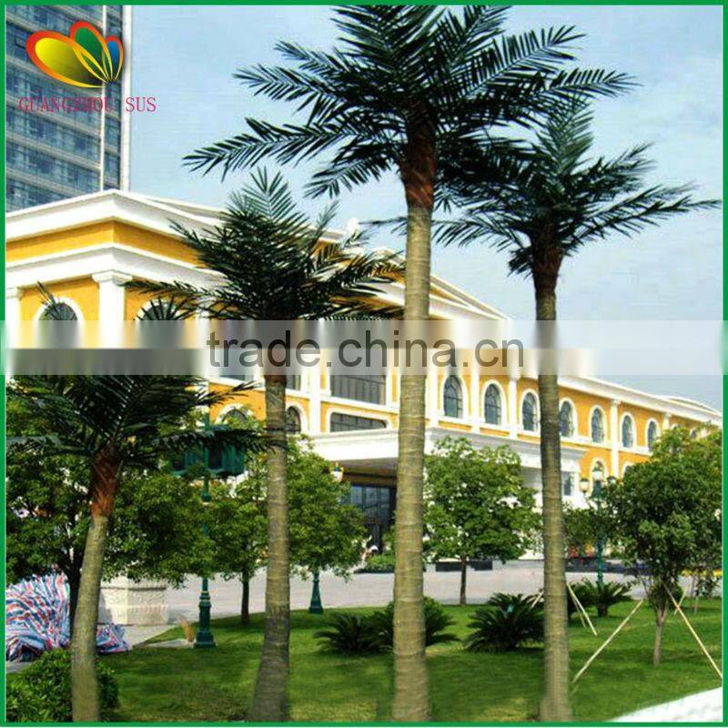Outdoor decor artificial coconut tree outside fiberglass artificial coconut tree