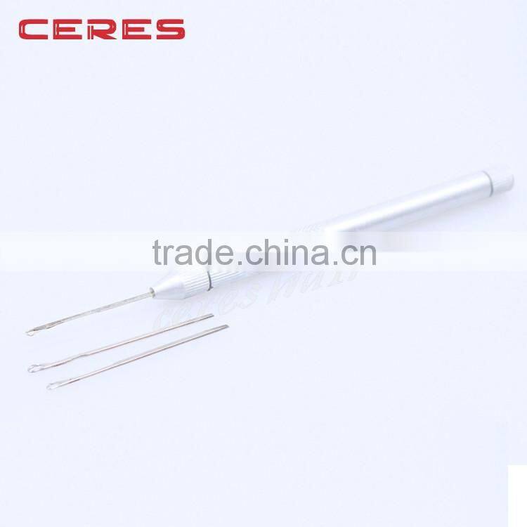 Cheap wholesale Hair Accessories Metal Crochet Hook for hair weave, metal Needle Threader for braid hair weave