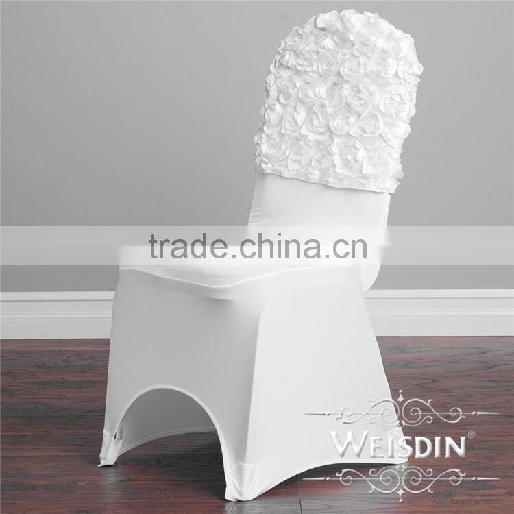 Manufacturer wedding snowman rose flowers for spandex chair covers decorted the wedding, hotel, banquet for sale