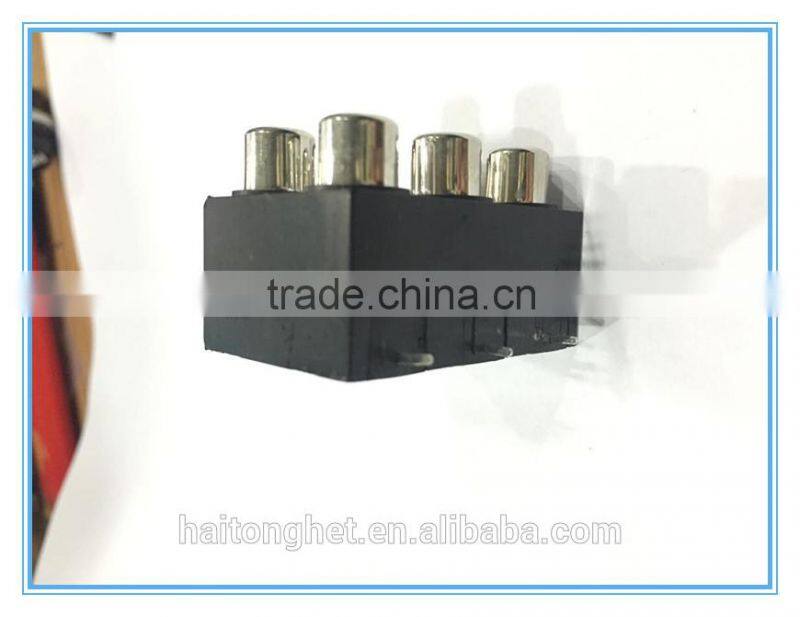 250V 6RCA box type socket with high quality plastic socket box AV socket