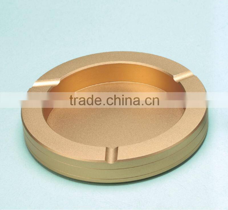 Coloful Aluminium Ashtrays With Rose Sand Gold Color