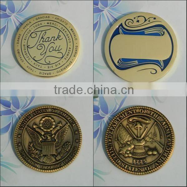 Free sample custom company logo old coins