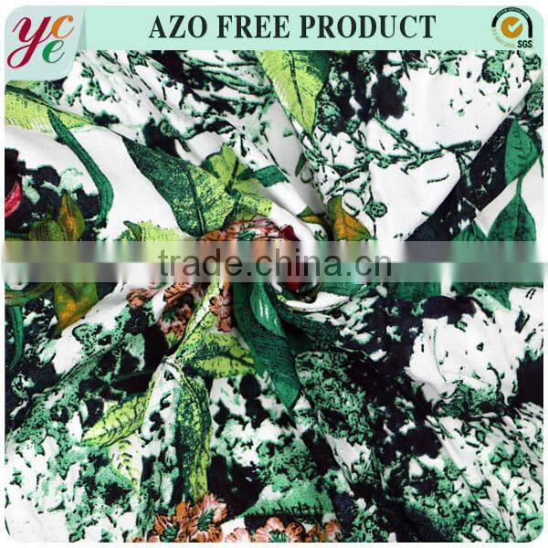 Low MOQ printing rayon floral summer dress fabric