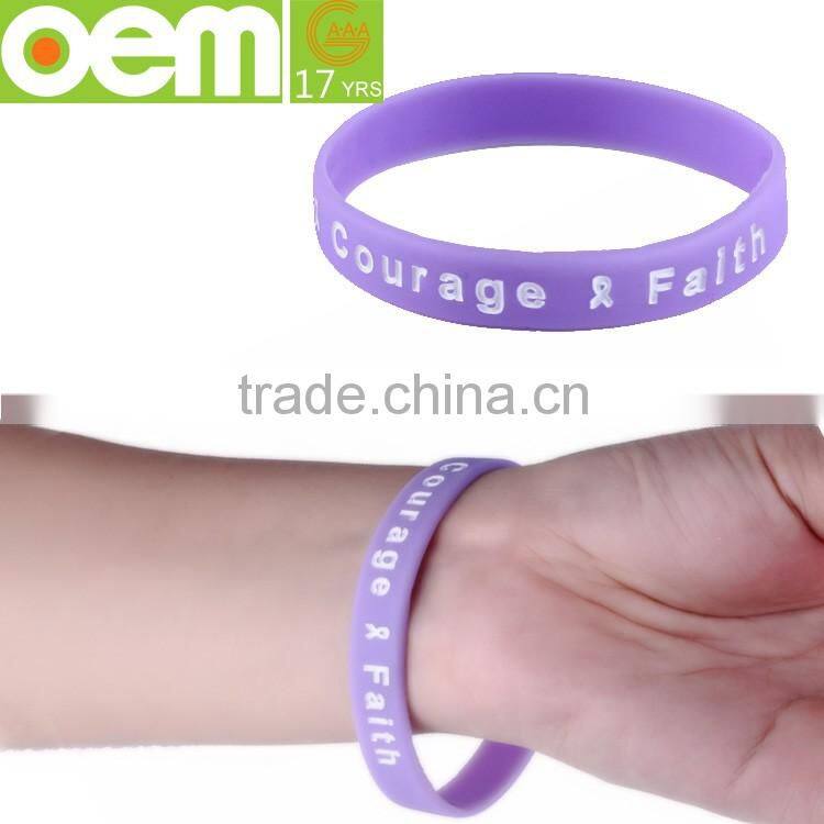custom made personalized logo silicone fashion wristbands