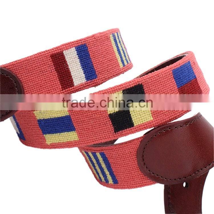 craft & handmade belt man golf leather belt Needlepoint belt