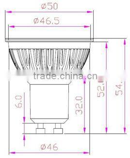 High efficiency Anti-Glare 4W GU10 led spotlight CE RoHS