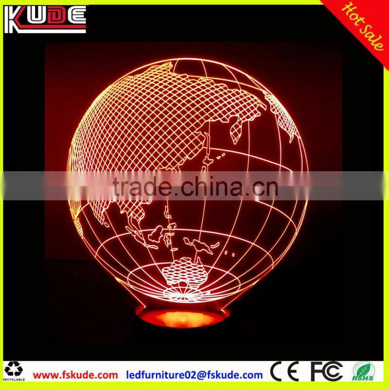 Customized design 3D LED night light/mushroom design 3D acrylic lamp with colorful