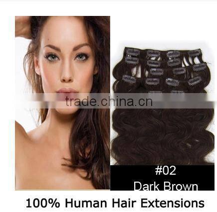 1B color virgin brazilian hair remy hair extensions clip in hair extension