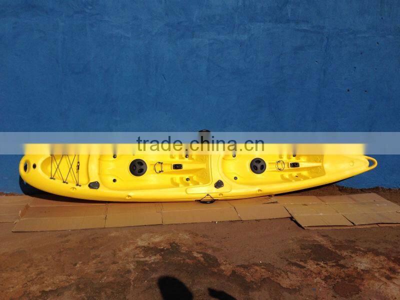 new double fishing boat with 4xflush rod holder with wheel