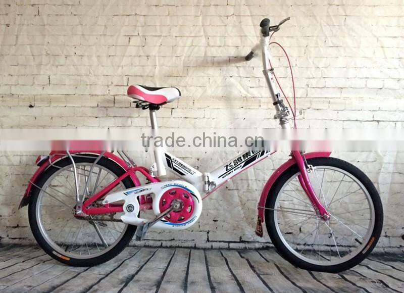 20-inch V brake folding bicycle high-carbon steel folding bike woman