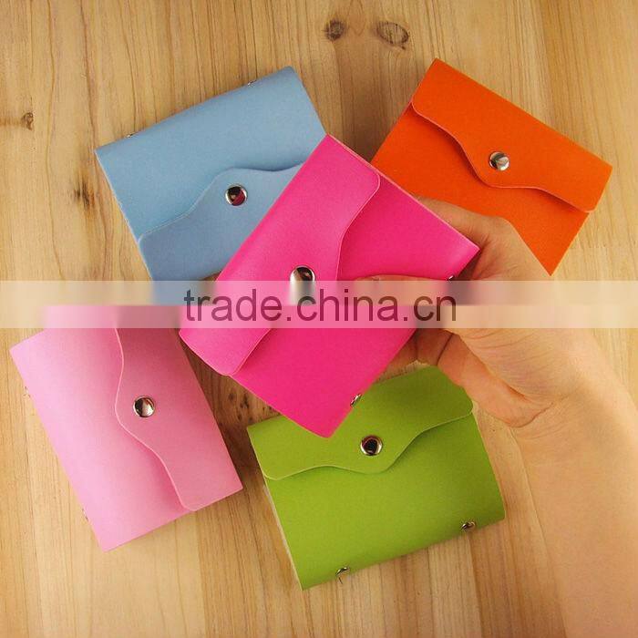 Credit ID Card Bag Case Holder Wallet Purse Bank Business Flip Leather Pouch ( Max 24 Cards)