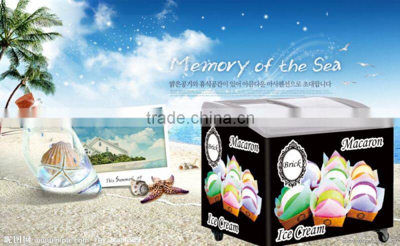 100-600L ice cream freezer chest freezer ice cream showcase chest showcase