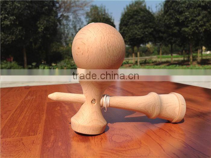 Wholesale beech unfinished kendama,polished woodgrain natural kendama,18.5cm kendama natural
