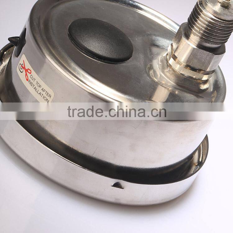 lower back connection oil filled pressure gauge