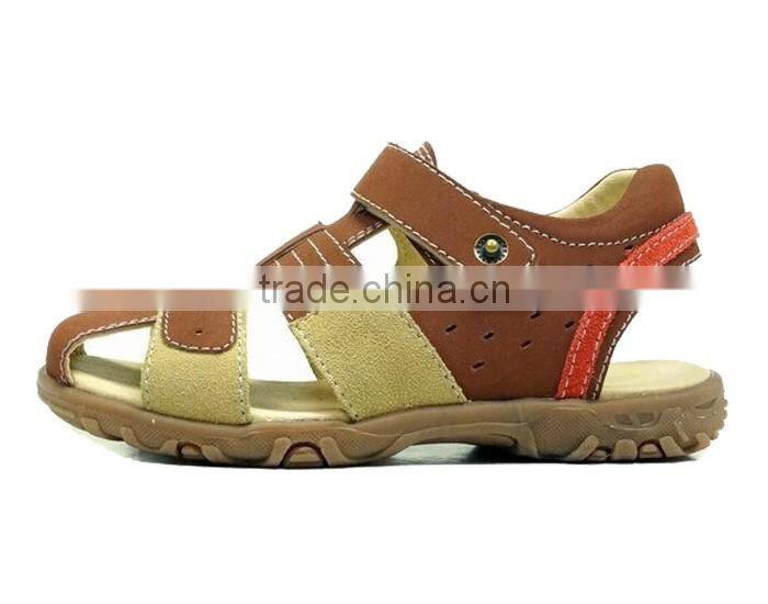 Summer Genuine Leather Frisky Children Sport Sandals with PU Lining