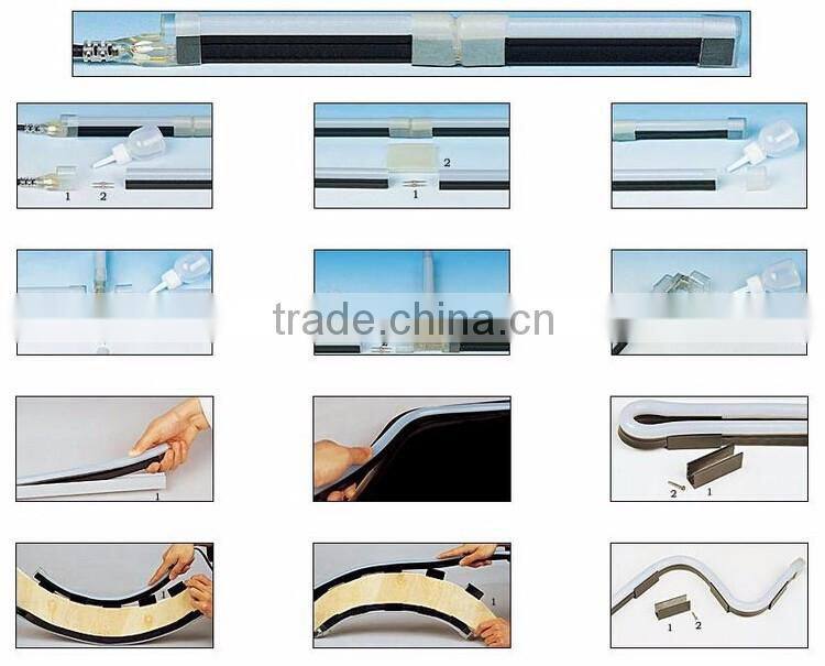 110V 220V led flex neon rope light 2-wires with 80led/m Red/Blue/Green/RGB/White/Yellow Color