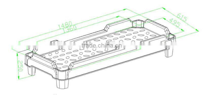 School furniture stable children stackable plastic kids beds