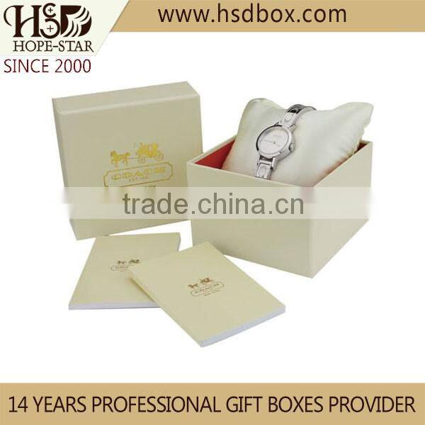 Quality handmade watch packaging box with pillow