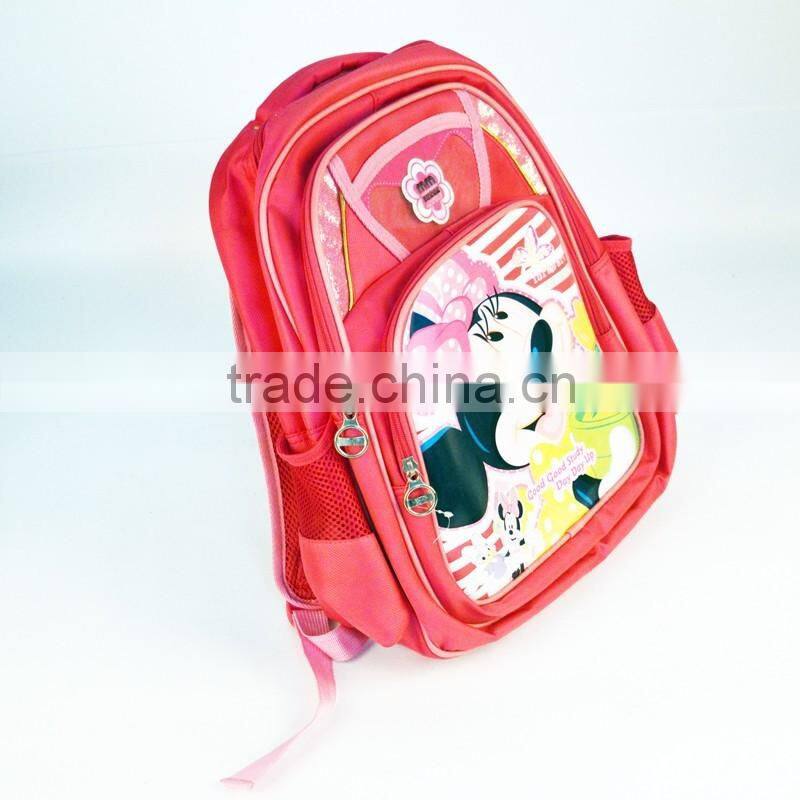pink mickey cartoon characters school bag kids school bags