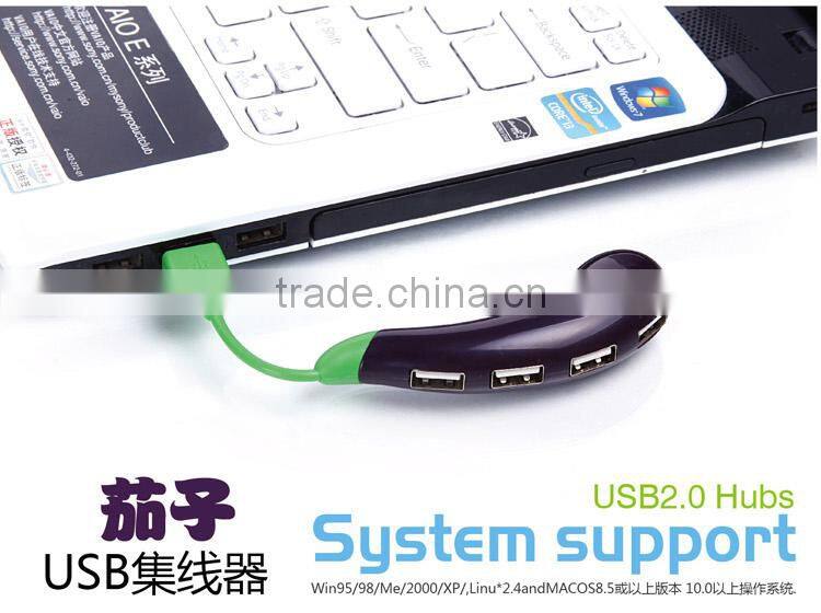 4 Port mini High Speed USB 2.0 HUB Expansion Power Adapter For Notebook PC Phone