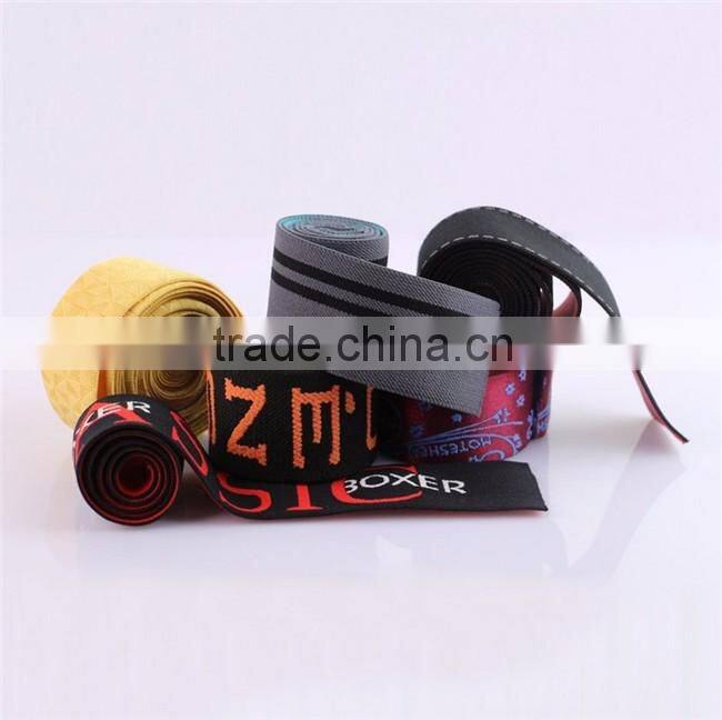 China Suppliers 3.5cm Customized Jacquard Elastic Tape for Mens Underwear