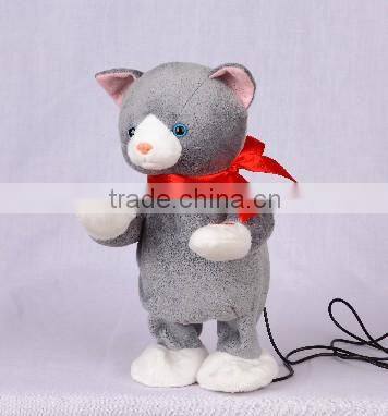 Animated swing body stuffed animal plush toy, christmas Reindeer with MP3 player function