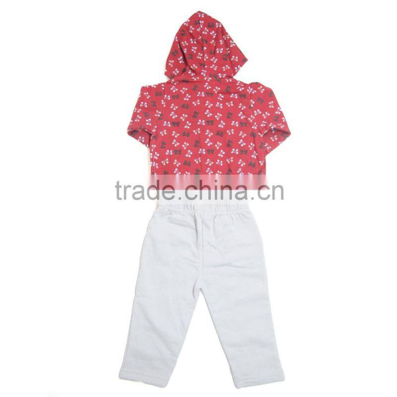 Kevince girls jogging set CVC french terry OEM factory directly
