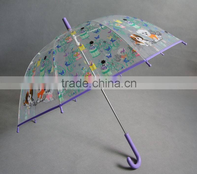translucent umbrella,PE POE PVC transparent umbrella with custom printing