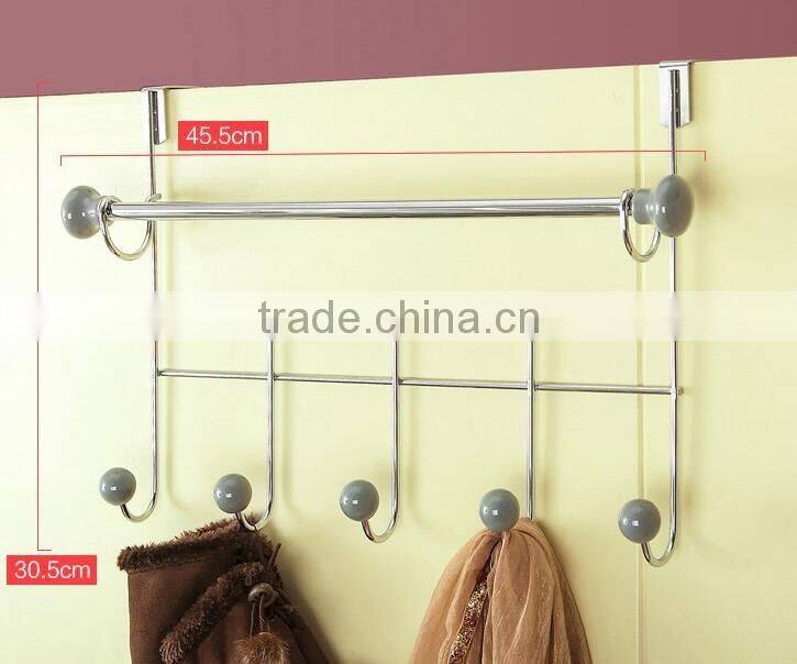 metal over the door hanging hooks with ceramics knob