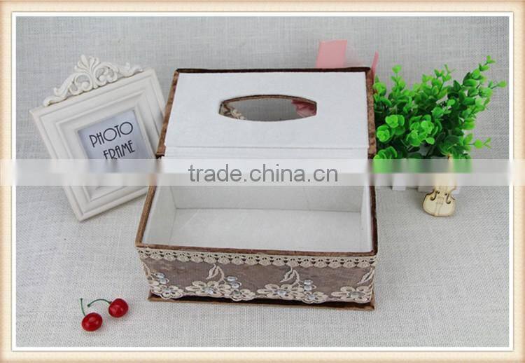 Lovely tissue box with lace for princess